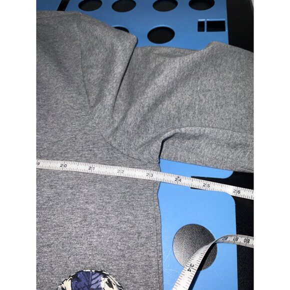 Eileen Fisher Lightweight Hoodie Cardigan Sweater with Pockets in Grey Medium - Picture 9 of 11